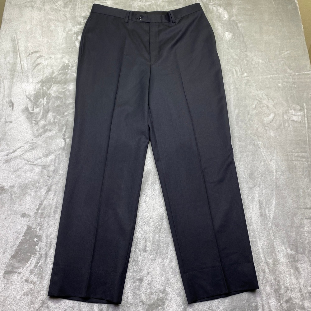 JoS A BANK Executive Collection Mens Wool Dress Pants Charcoal‎ Gray 37R Fit 36"